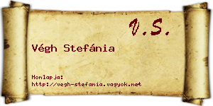 Végh Stefánia névjegykártya