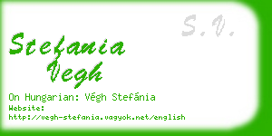 stefania vegh business card