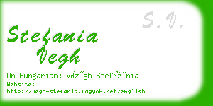 stefania vegh business card